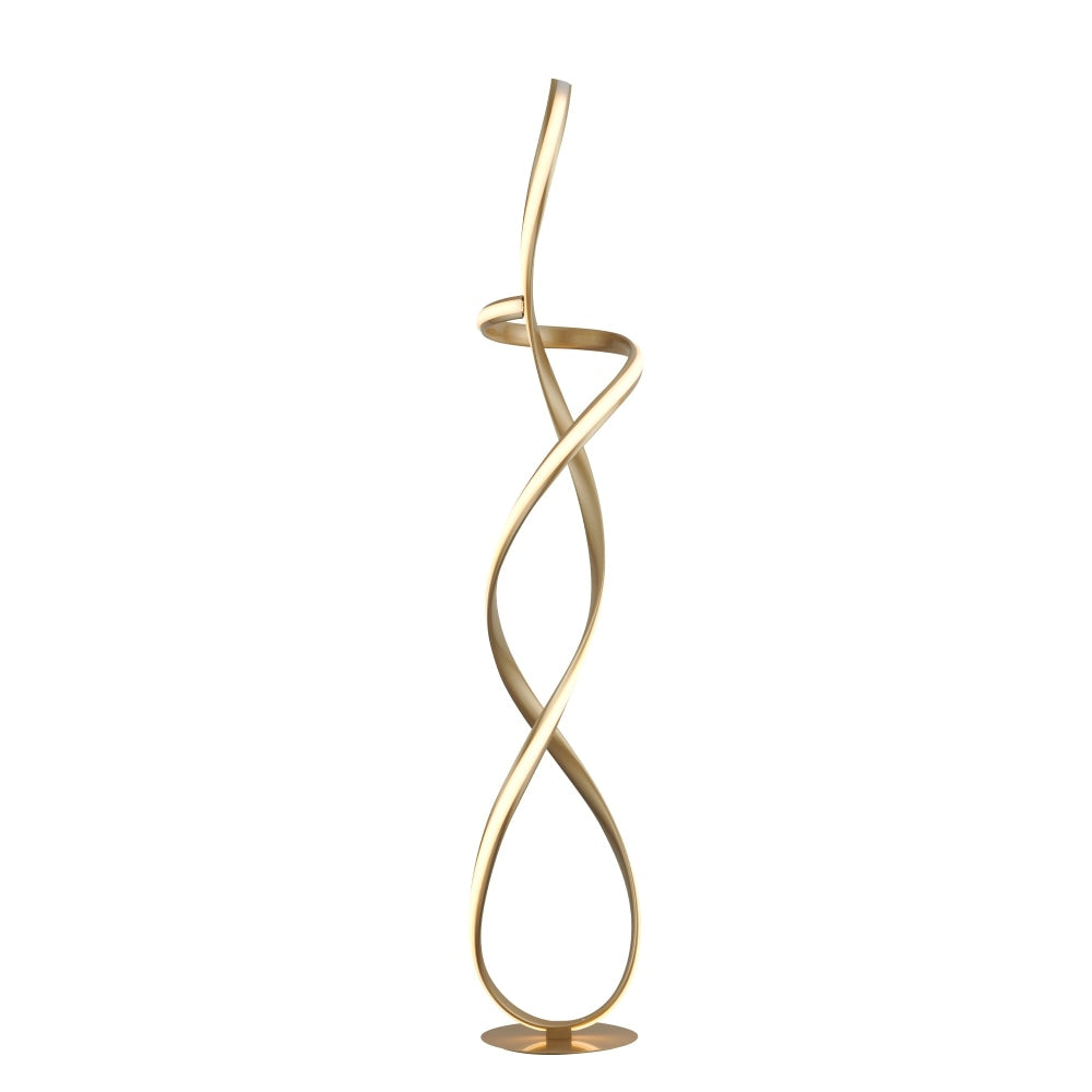 Ramona LED Light Spiral Floor Lamp Curvy Reading Bedside - Gold Fast shipping On sale