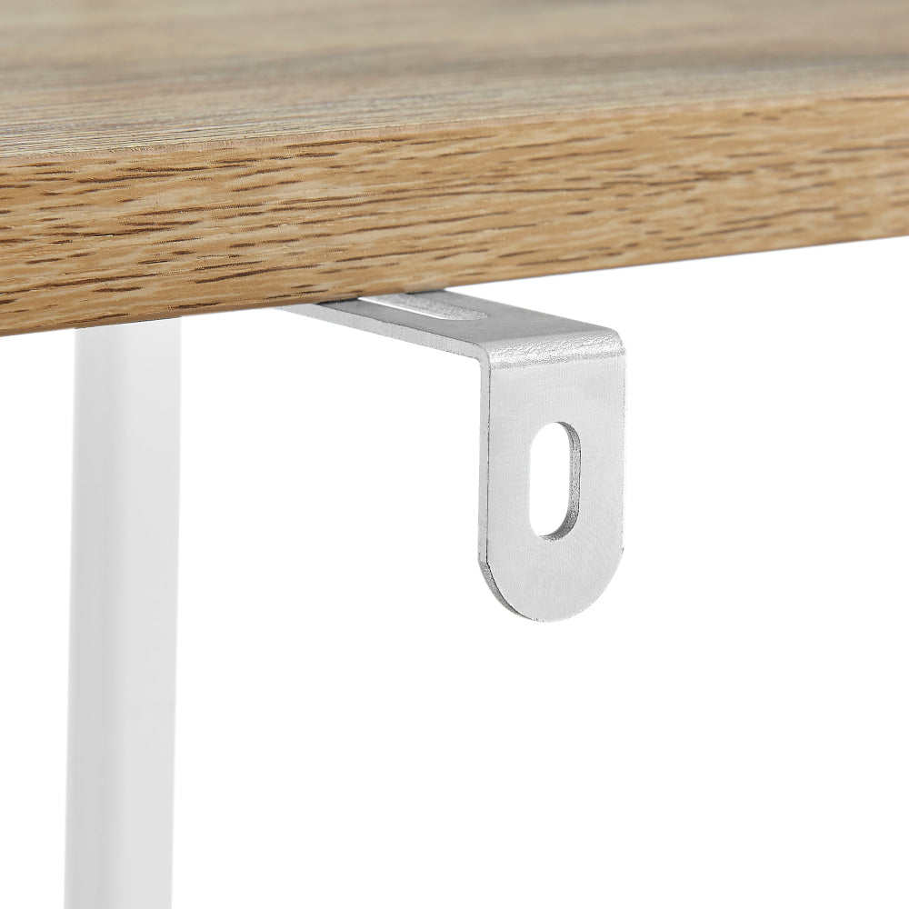 Randy 5-Tier Narrow Bookcase Display Shelf - Oak/White Fast shipping On sale