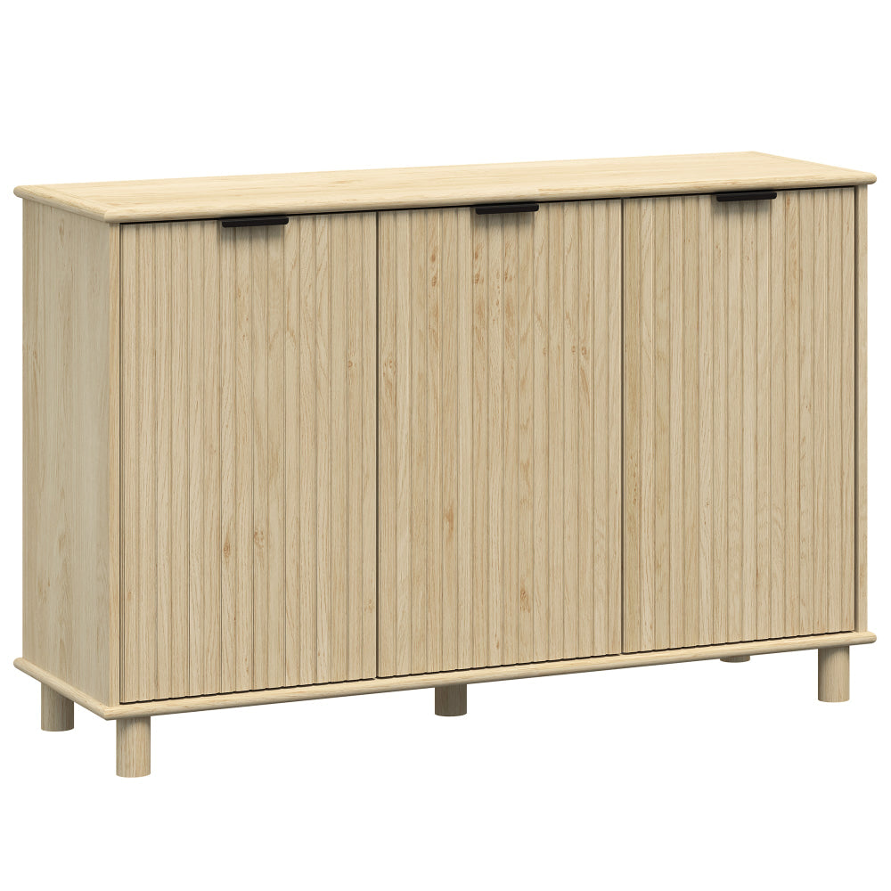 Randy Swedish Buffet Unit Sideboard Storage Cabinet 3-Doors Oak & Fast shipping On sale