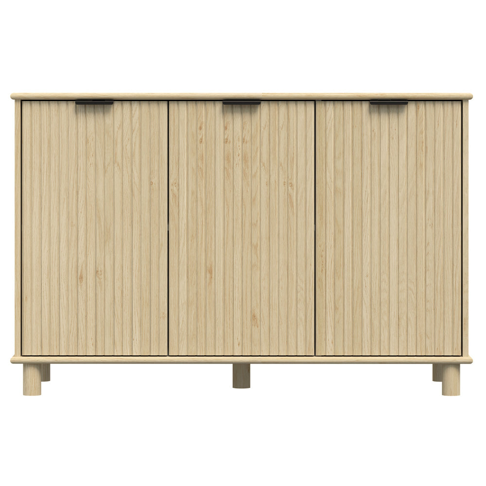 Randy Swedish Buffet Unit Sideboard Storage Cabinet 3-Doors Oak & Fast shipping On sale