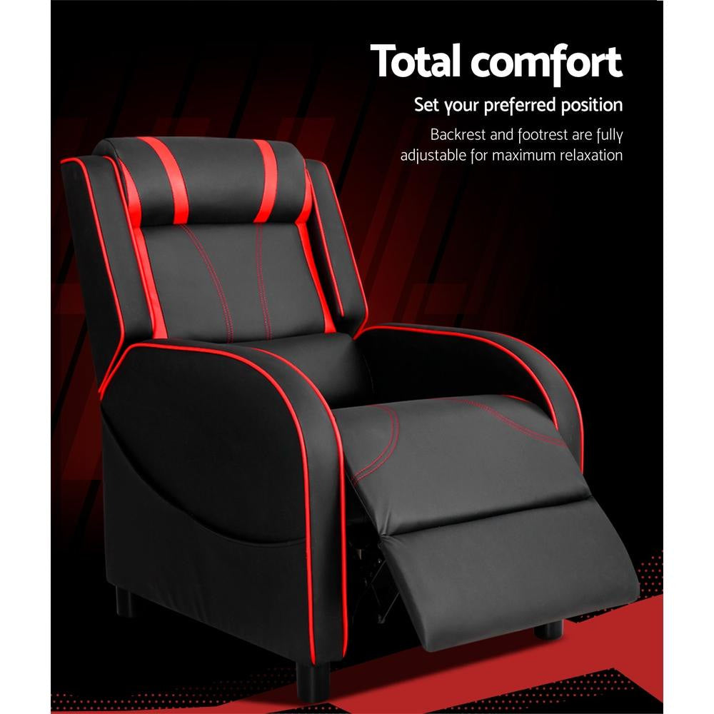 Recliner Chair Gaming Racing Armchair Lounge Sofa Chairs Leather Black Fast shipping On sale