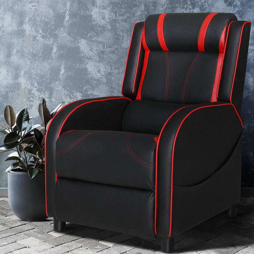 Recliner Chair Gaming Racing Armchair Lounge Sofa Chairs Leather Black Fast shipping On sale