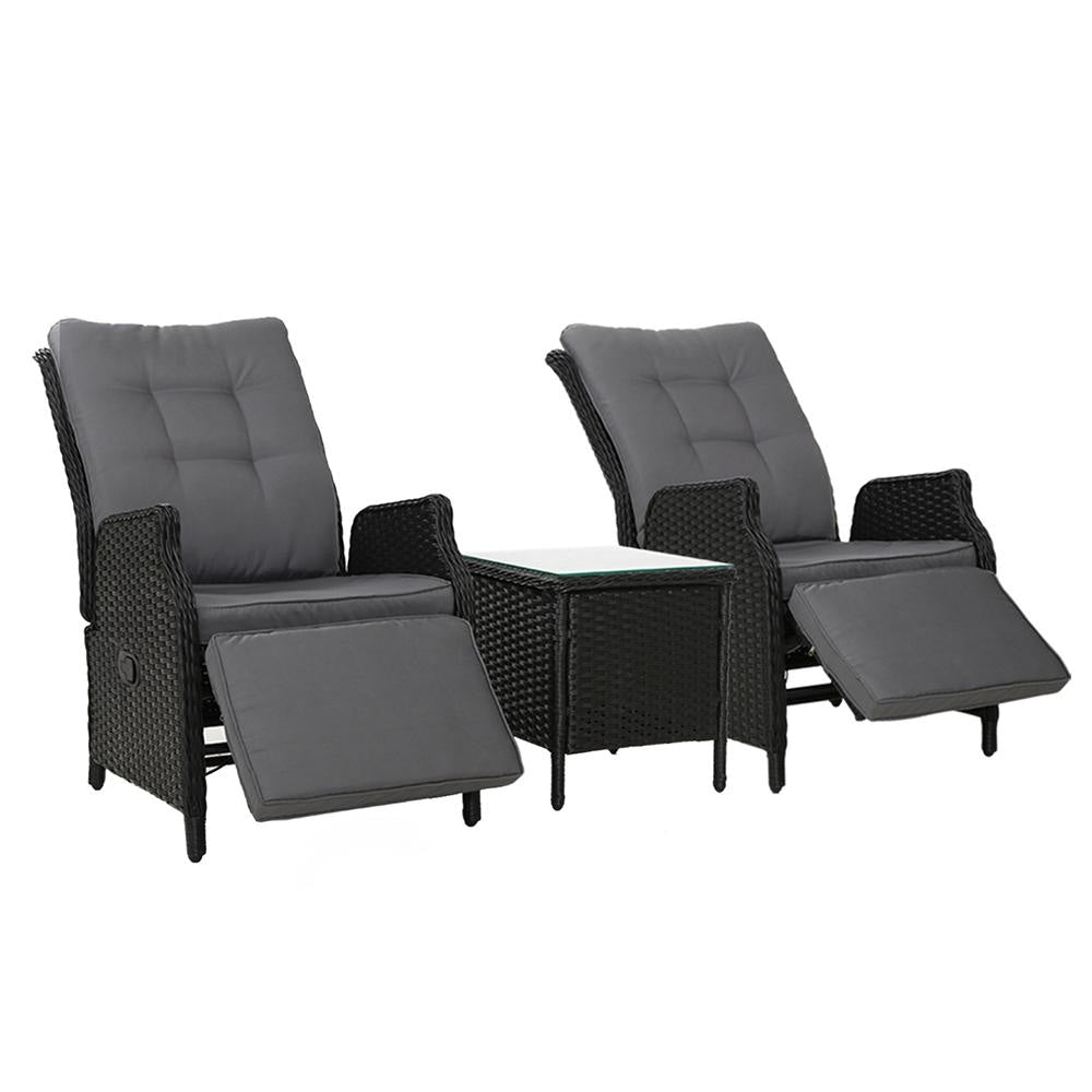 Recliner Chairs Sun lounge Setting Outdoor Furniture Patio Wicker Sofa Sets Fast shipping On sale