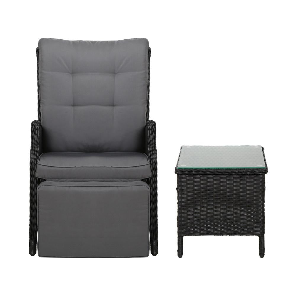 Recliner Chairs Sun lounge Setting Outdoor Furniture Patio Wicker Sofa Sets Fast shipping On sale