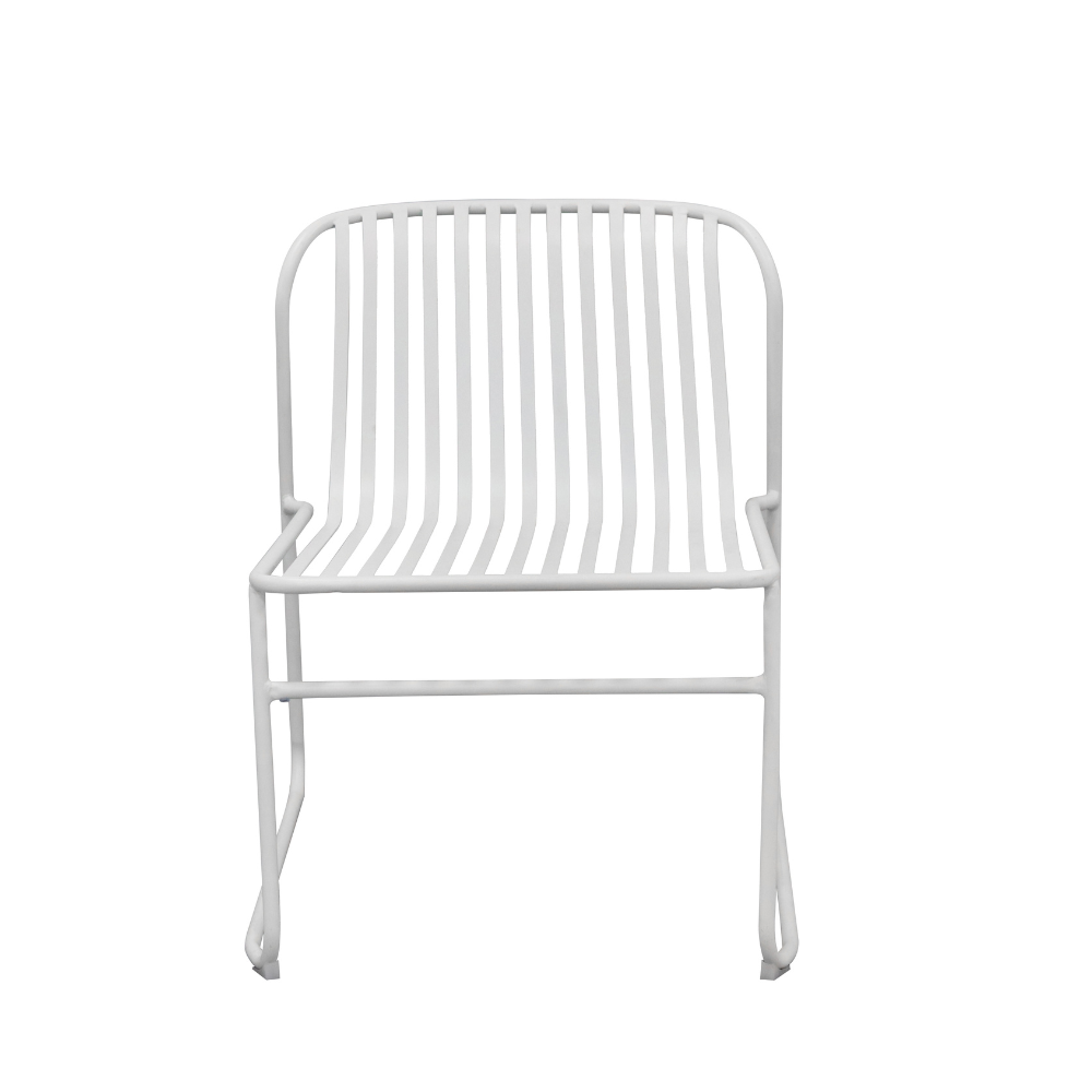 Renzo Antirust Treatment Metal Outdoor Leisure Relaxing Lounge Chair White Accent Fast shipping On sale