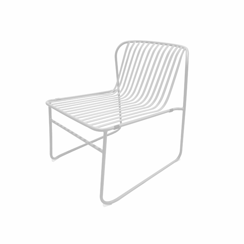 Renzo Antirust Treatment Metal Outdoor Leisure Relaxing Lounge Chair White Accent Fast shipping On sale