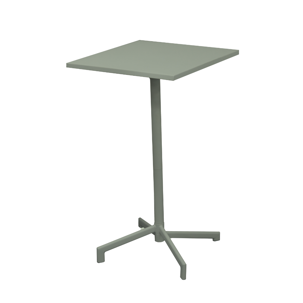 Renzo Antirust Treatment Metal Outdoor Small Square Bar Table 70cm Thyme Green Dining Fast shipping On sale