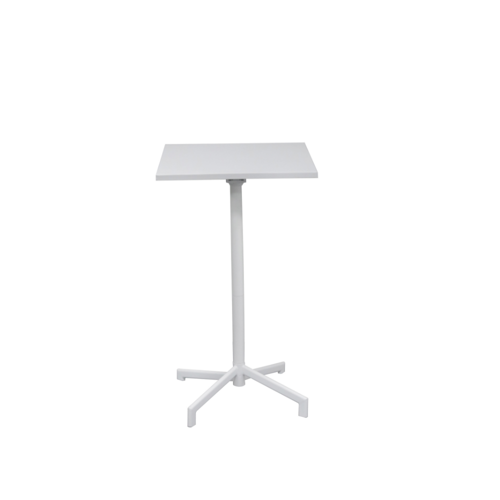 Renzo Antirust Treatment Metal Outdoor Small Square Bar Table 70cm White Dining Fast shipping On sale