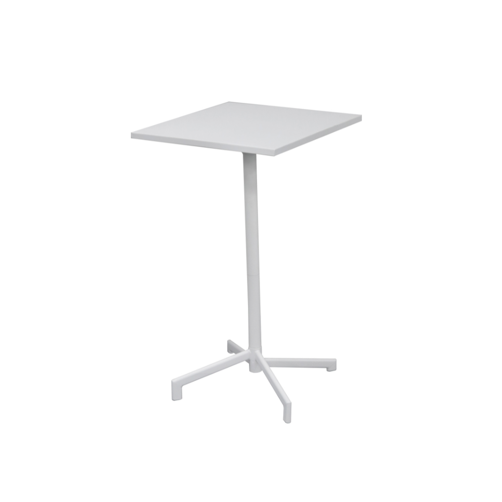 Renzo Antirust Treatment Metal Outdoor Small Square Bar Table 70cm White Dining Fast shipping On sale