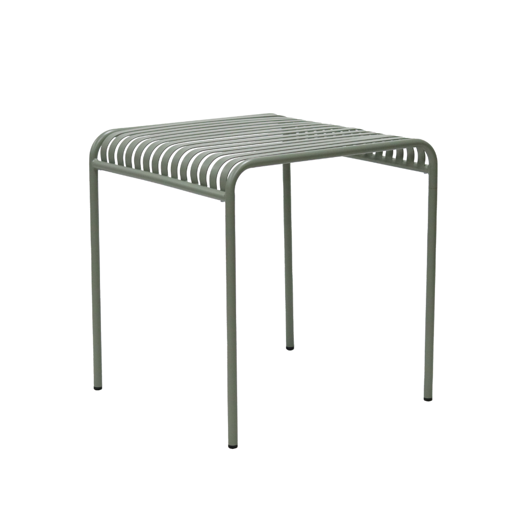 Renzo Antirust Treatment Metal Outdoor Small Square Dining Table 70cm Thyme Green Fast shipping On sale