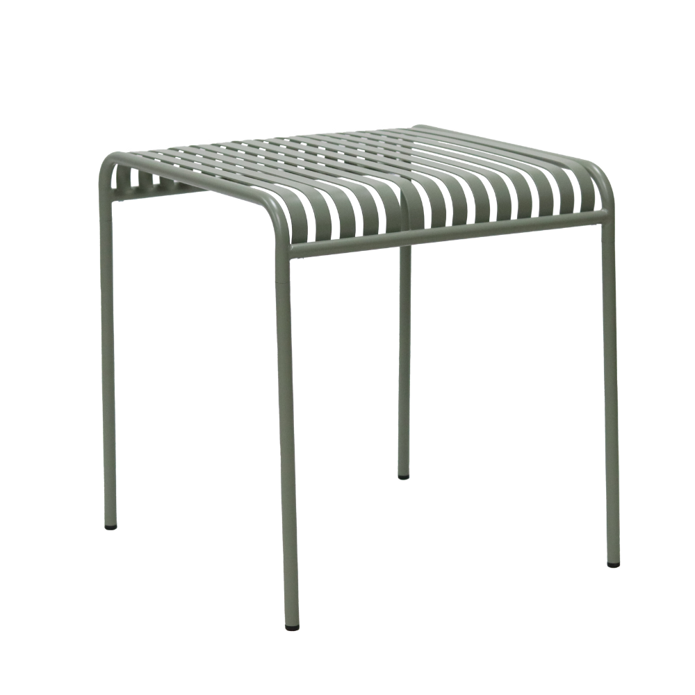 Renzo Antirust Treatment Metal Outdoor Small Square Dining Table 70cm Thyme Green Fast shipping On sale