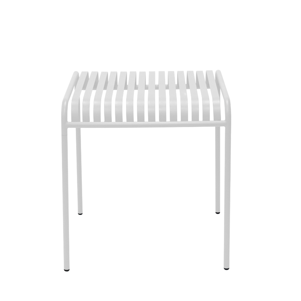 Renzo Antirust Treatment Metal Outdoor Small Square Dining Table 70cm White Fast shipping On sale