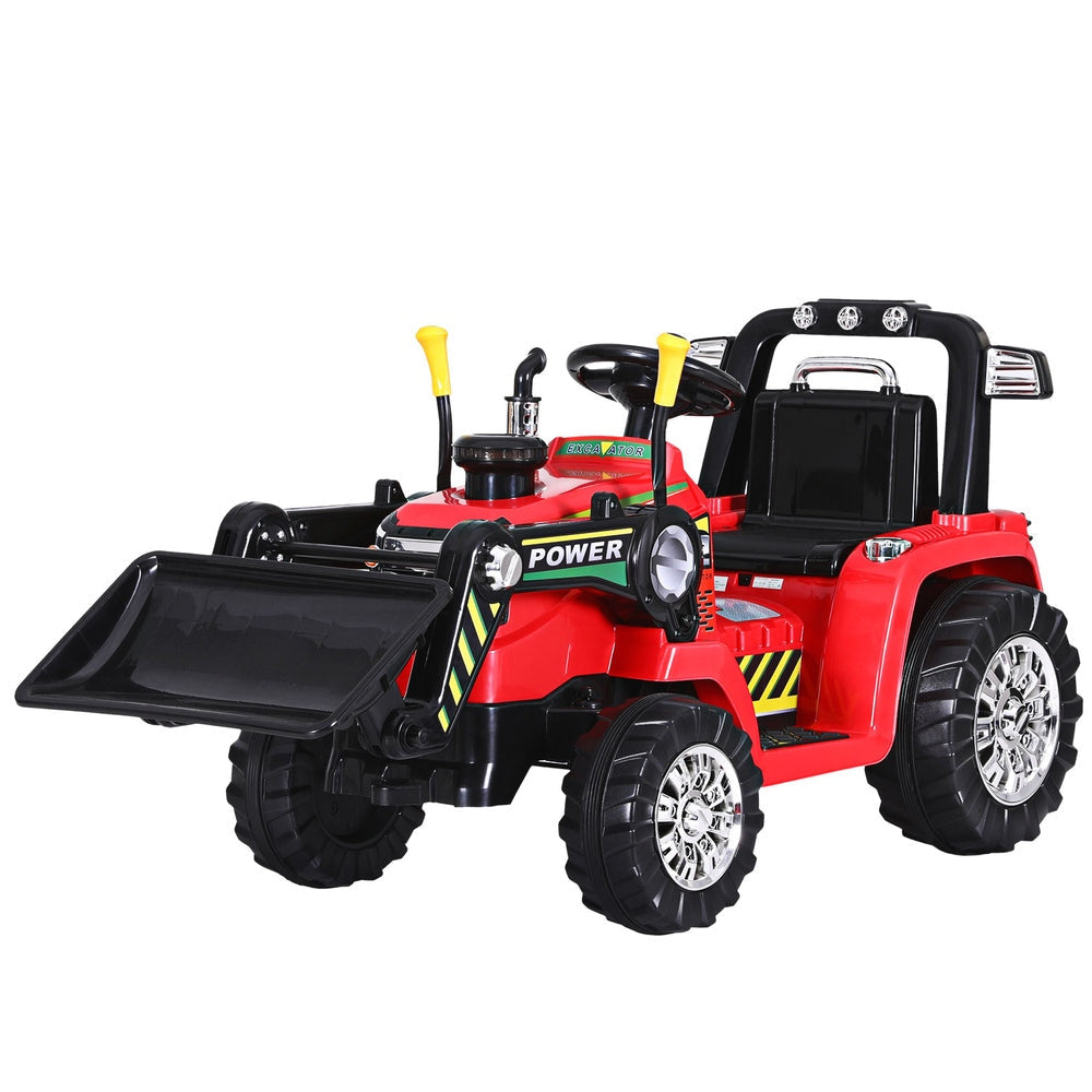 Rigo Kids Electric Ride On Car Bulldozer Digger Loader Remote 6V Red Fast shipping sale