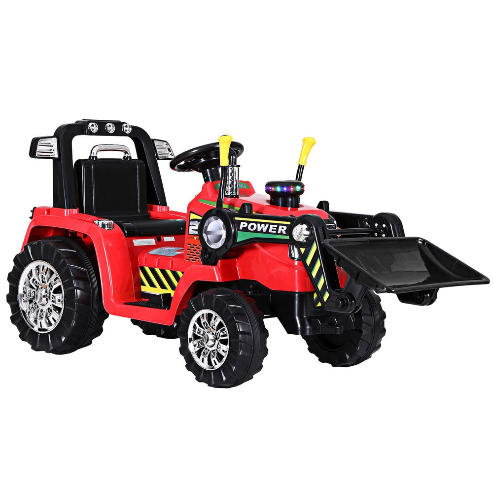 Rigo Kids Electric Ride On Car Bulldozer Digger Loader Remote 6V Red Fast shipping sale