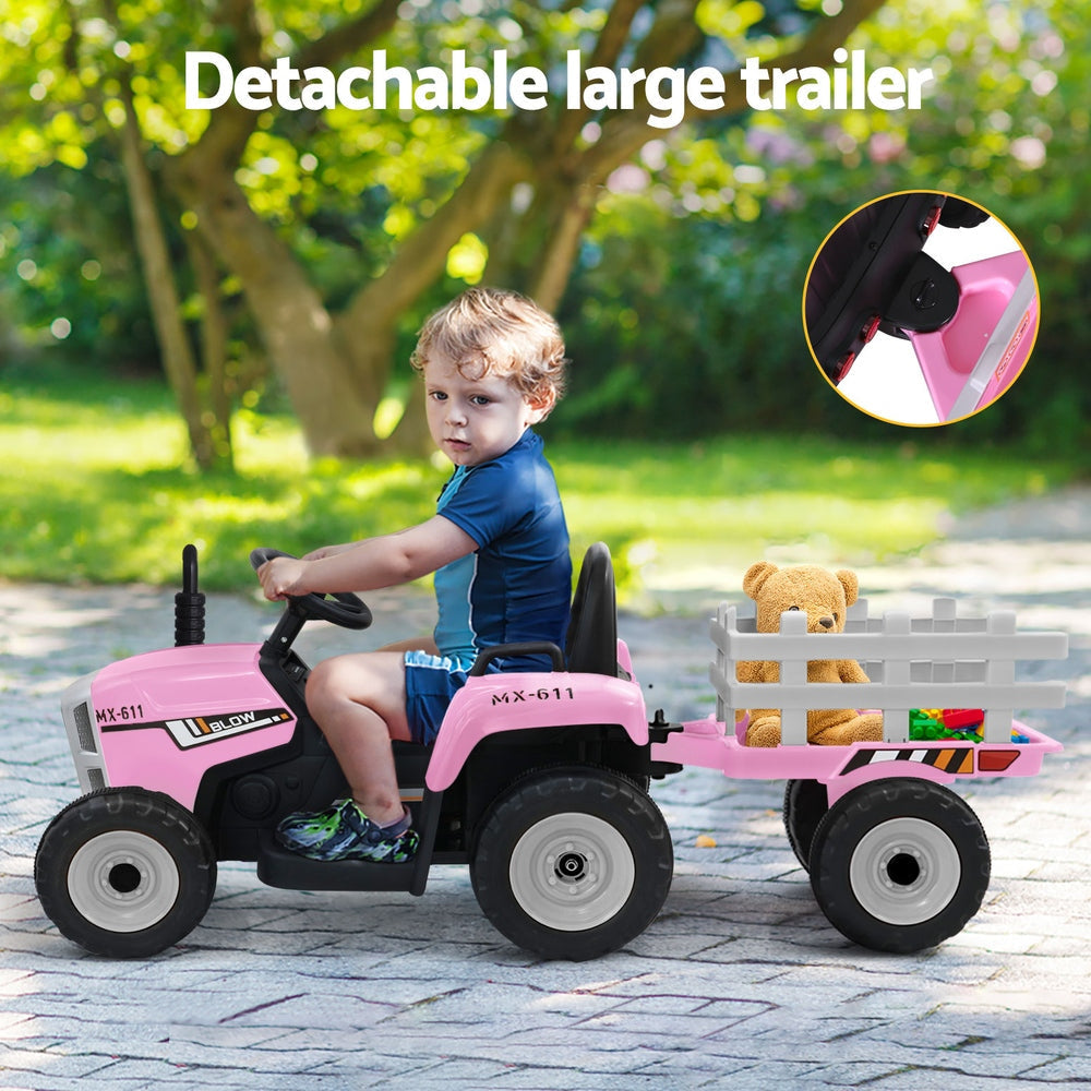 Rigo Kids Electric Ride On Car Tractor Toy Cars 12V Pink Fast shipping sale