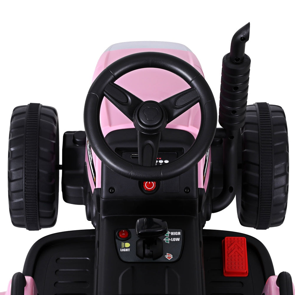Rigo Kids Electric Ride On Car Tractor Toy Cars 12V Pink Fast shipping sale