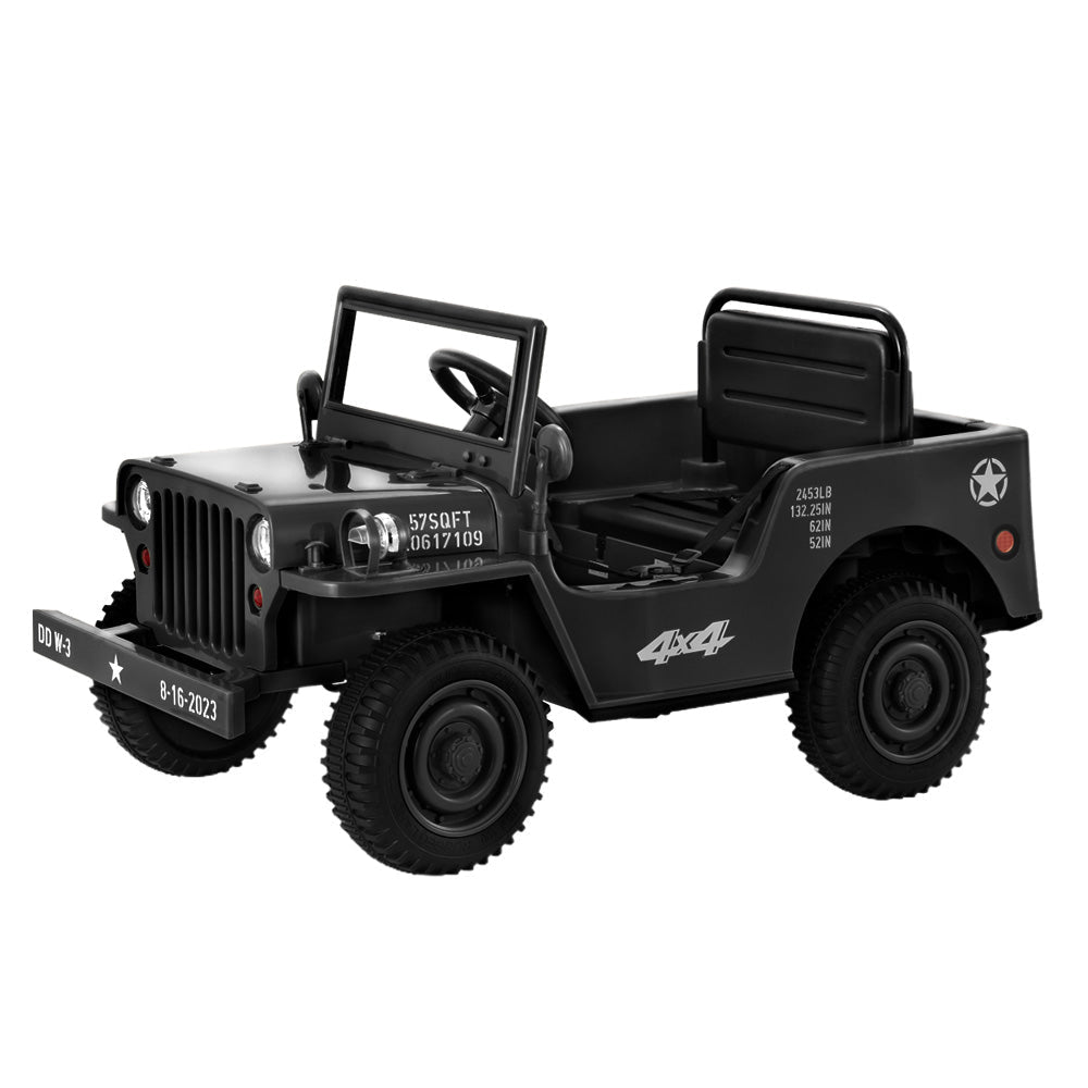Rigo Kids Ride On Car Off Road Military Toy Cars 12V Black Fast shipping sale