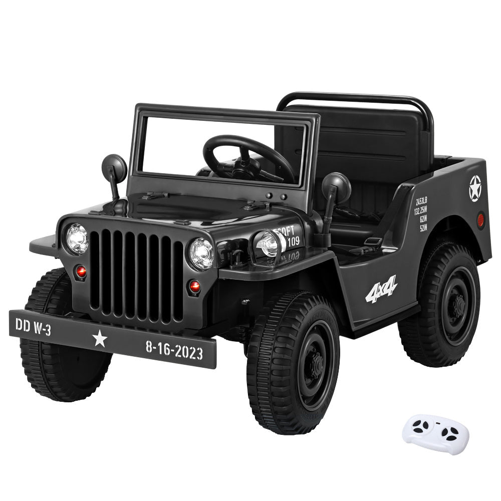 Rigo Kids Ride On Car Off Road Military Toy Cars 12V Black Fast shipping sale