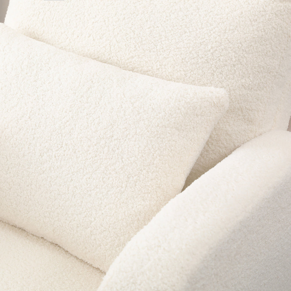 Sherpa Plush Ergonomic Solid Wood Frame High Back Support (Beige) Fast shipping On sale