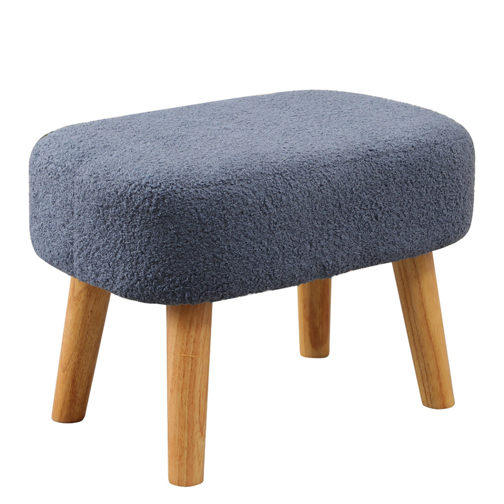 Sherpa Upholstery Wooden Frame (Navy) Fast shipping On sale
