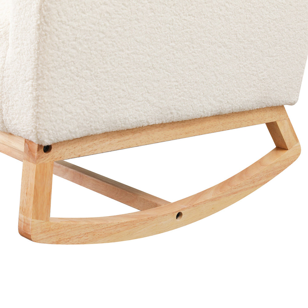 Sherpa Plush Ergonomic Solid Wood Frame High Back Support (Beige) Fast shipping On sale