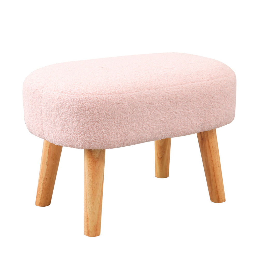 Plush Sherpa Fleece Side Pocket & Solid Wood Base – Nursery Living Room Comfort (Pink) Fast shipping On sale