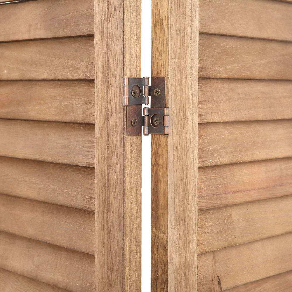 Room Divider Privacy Screen Foldable Partition Stand 4 Panel Brown Fast shipping On sale