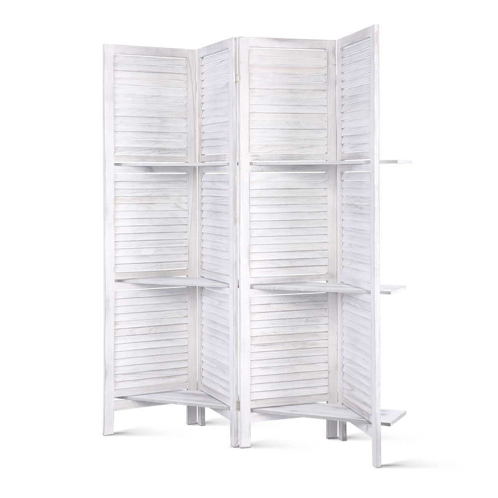 Room Divider Privacy Screen Foldable Partition Stand 4 Panel White Fast shipping On sale