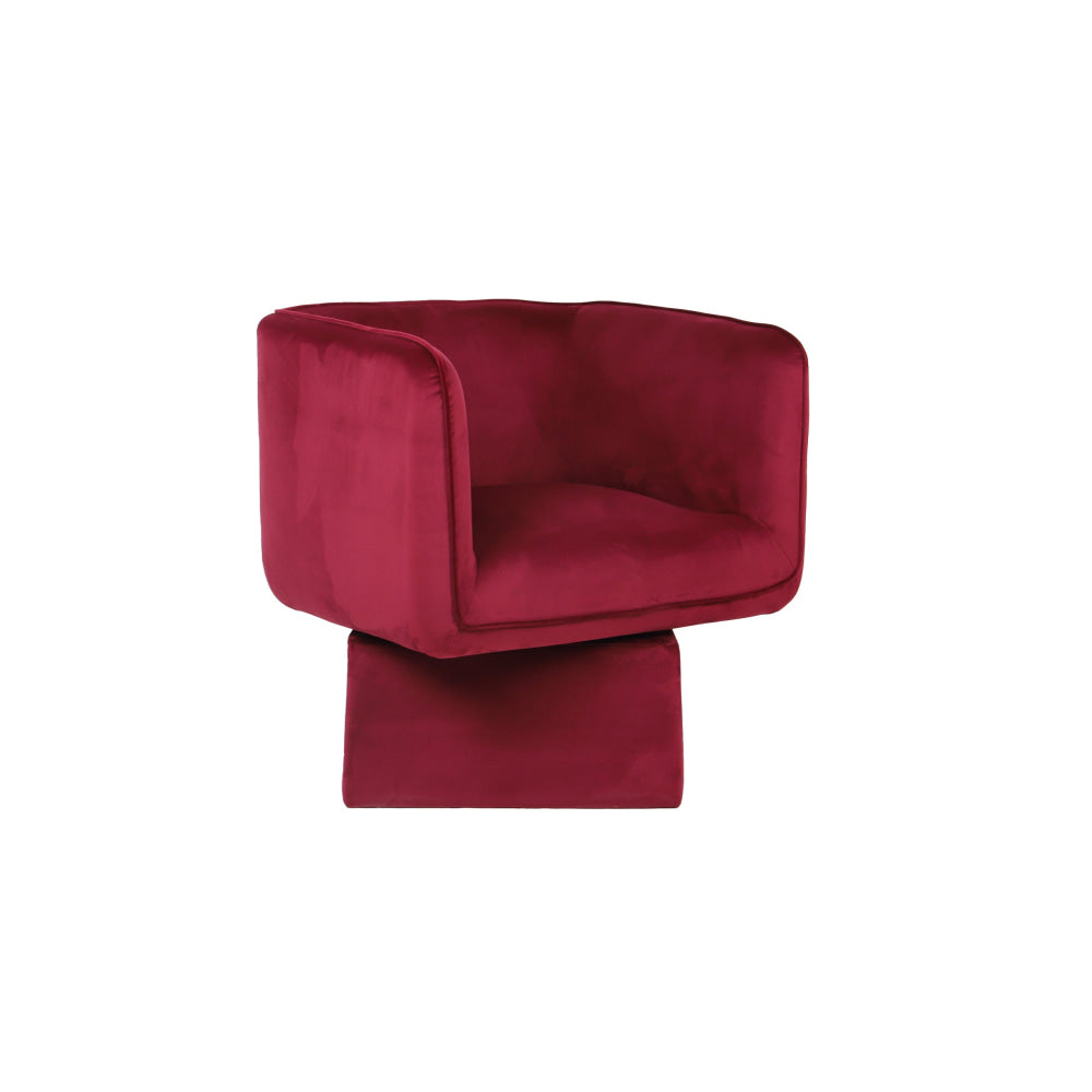 Roshell Modern Velvet Fabric Swivel Occasional Armchair Accent Lounge Chair Wine Fast shipping On sale