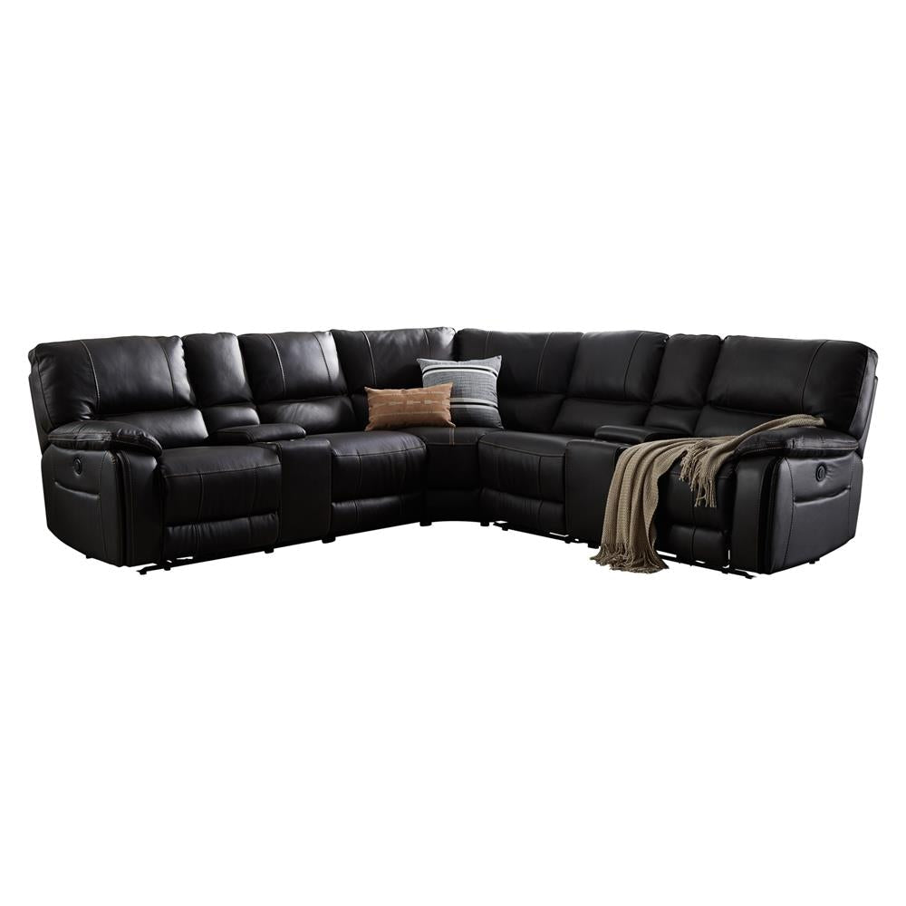 Round Corner Sofa Genuine Leather Dark Brown Electric Recliner 2x Cup Holders Fast shipping On sale