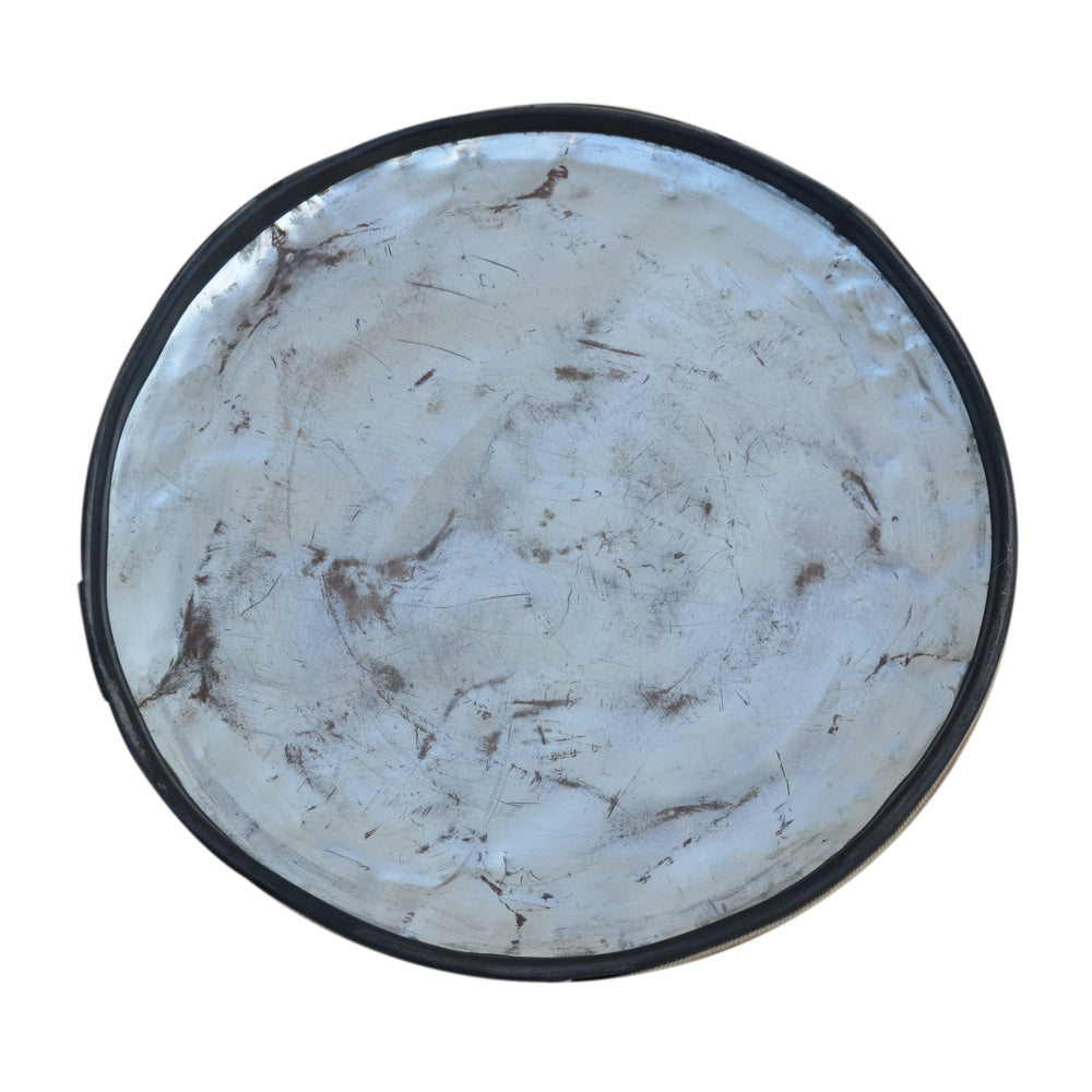 Round Vintage Rustic Bicyle Foot Stool Ottoman Fast shipping On sale