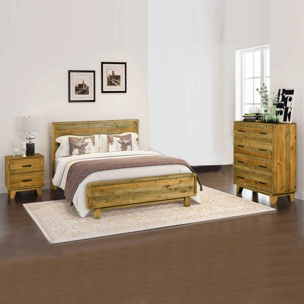 Rustic Timber 4 pcs King Bedroom Suite Fast shipping On sale