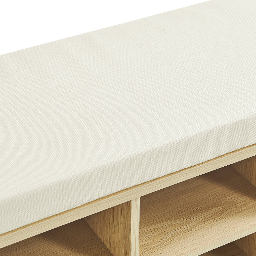 Ryker Shoe 3-Tier Shelves Rack Organiser Storage Fabric Bench 104cm 1-Drawer Oak Cabinet Fast shipping On sale