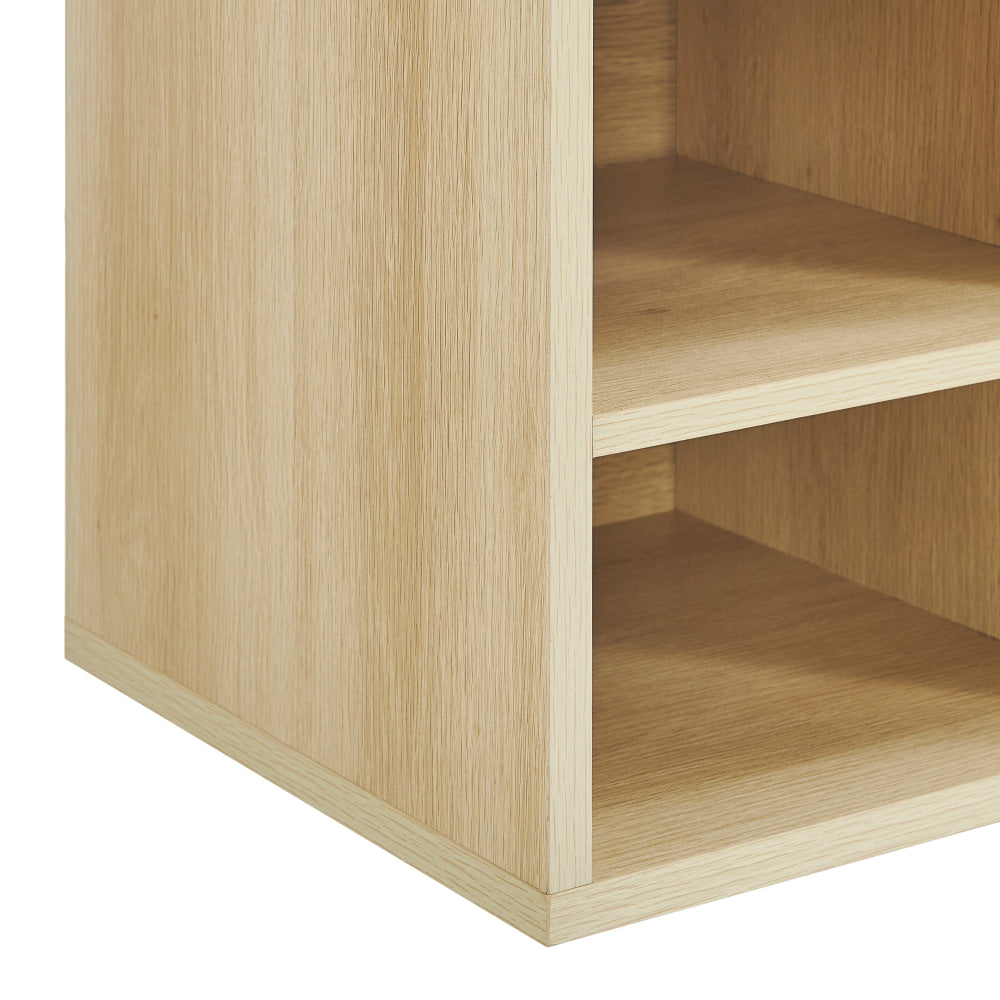 Ryker Shoe 3-Tier Shelves Rack Organiser Storage Fabric Bench 104cm 1-Drawer Oak Cabinet Fast shipping On sale