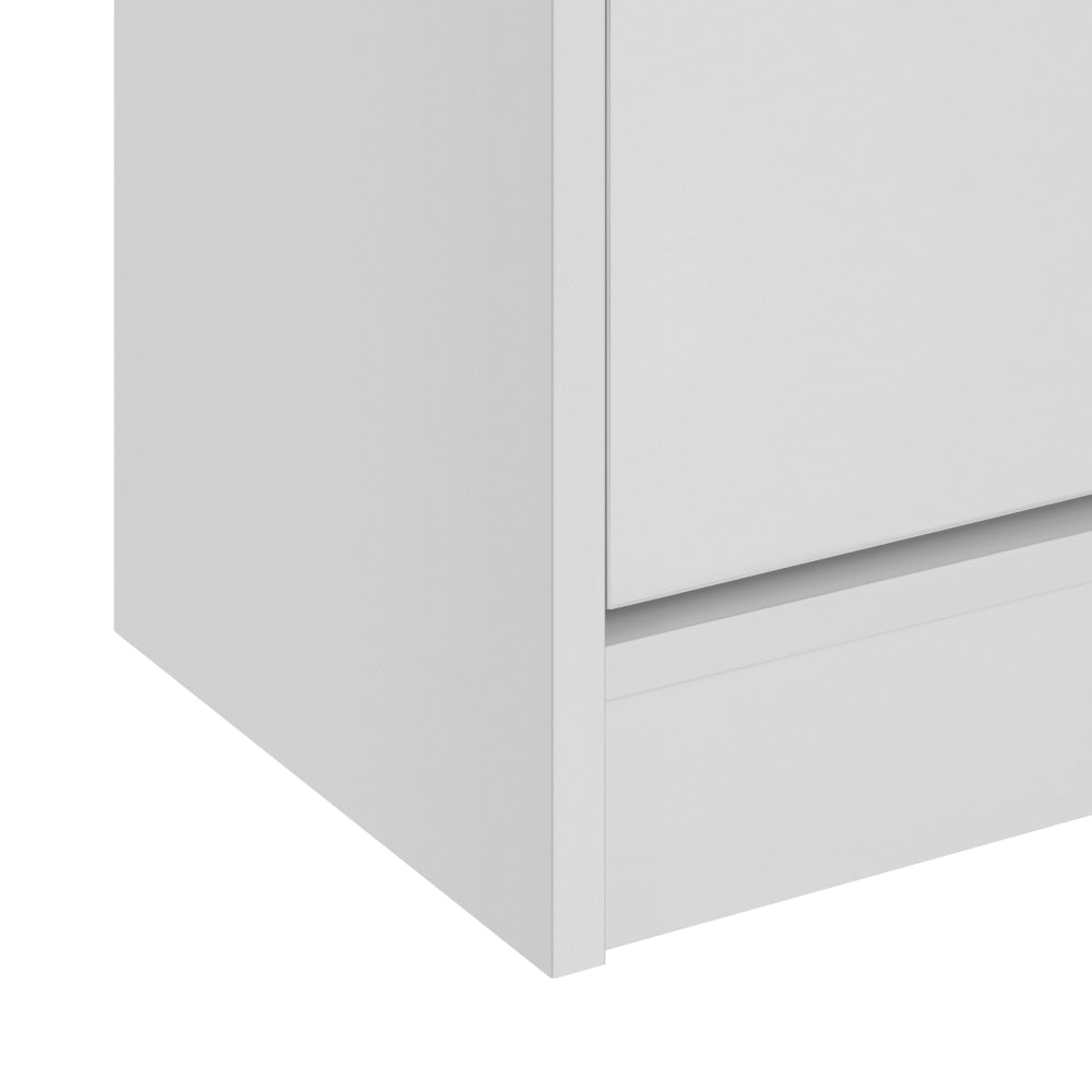 Ryker Wooden Shoe Oganiser Storage Cabinet 2-Drawers 4-Doors White Fast shipping On sale