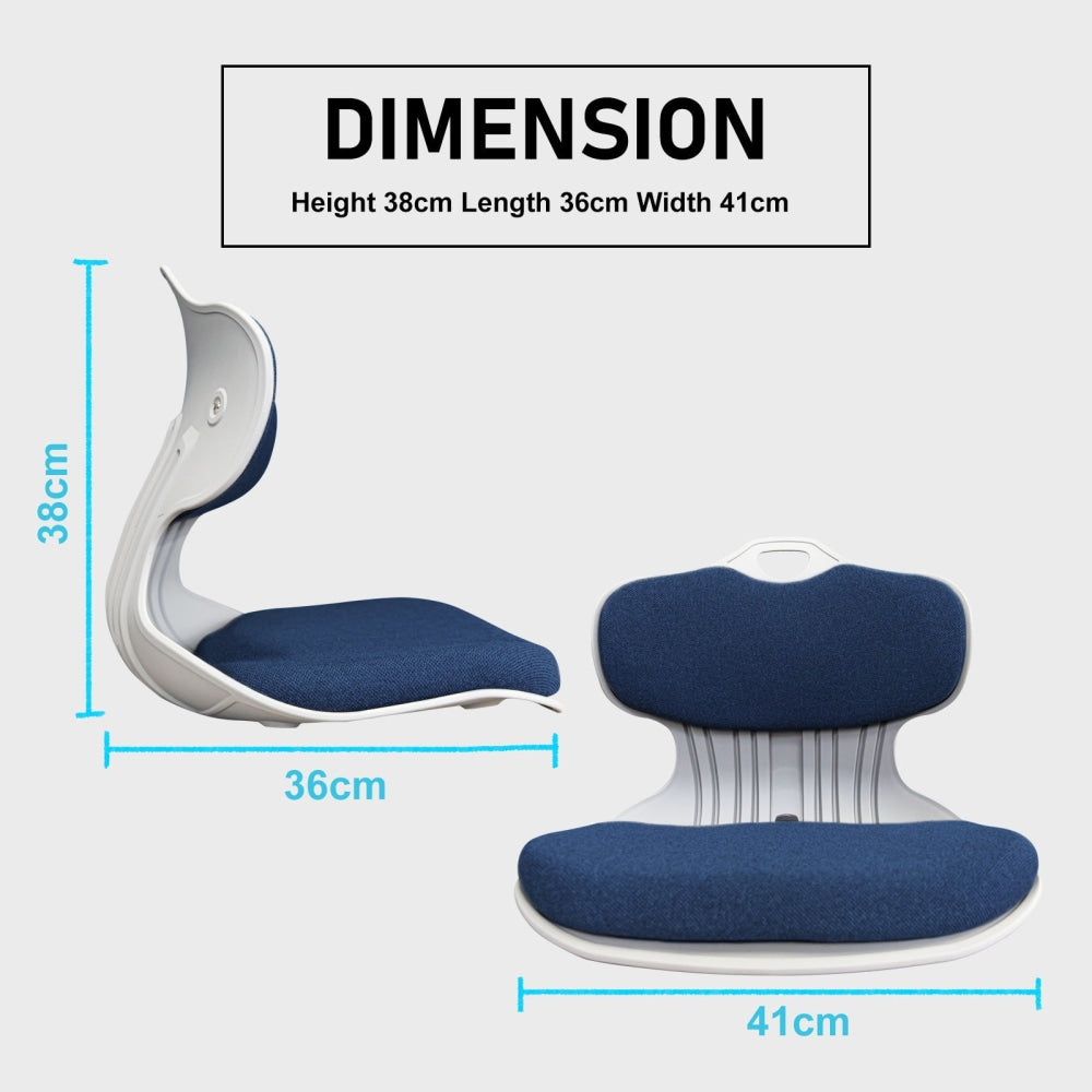 Samgong 2 Set Blue Slender Chair Posture Correction Seat Floor Lounge Stackable Accent Fast shipping On sale