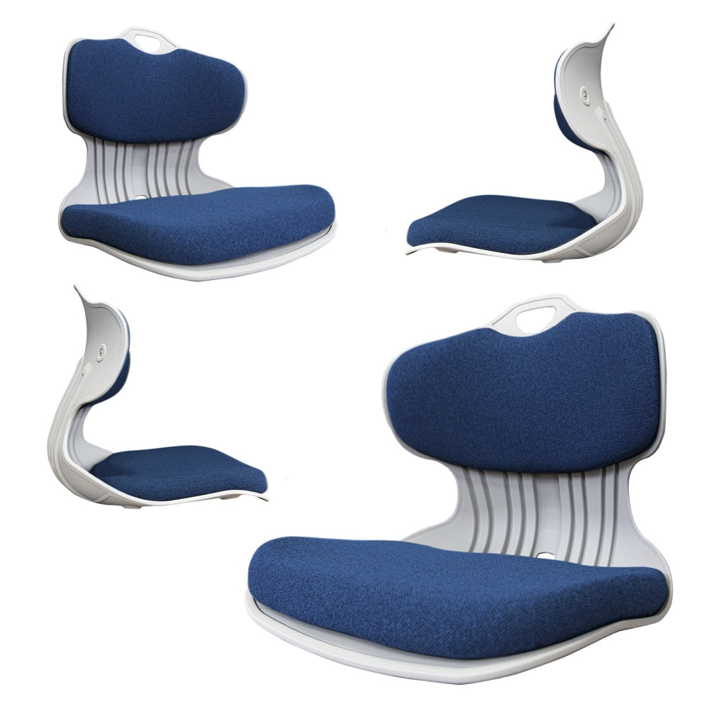 Samgong 4 Set Blue Slender Chair Posture Correction Seat Floor Lounge Stackable Accent Fast shipping On sale