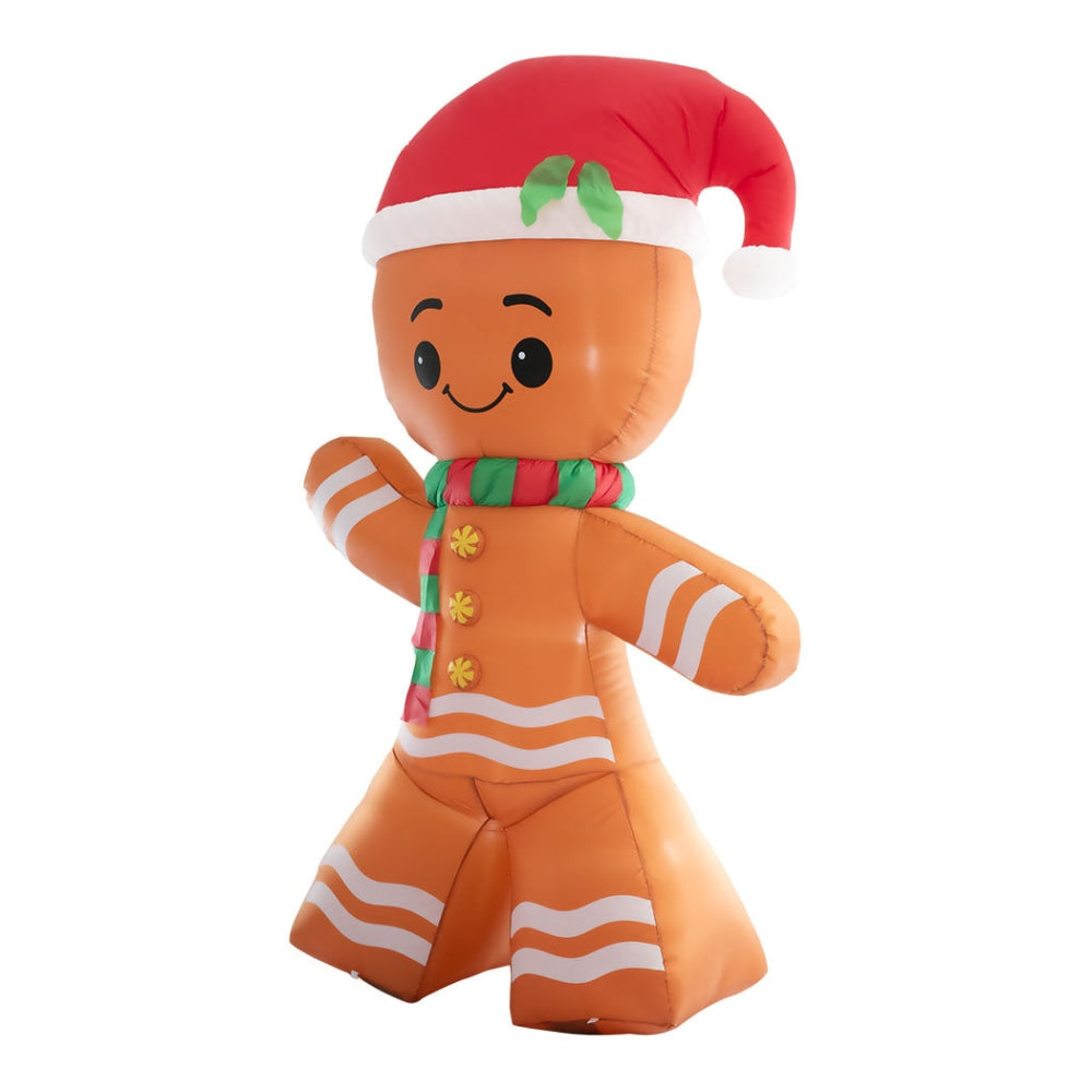 Santaco Christmas Inflatable Gingerbread Man 2.4M Xmas Decor LED Lights Outdoor Fast shipping On sale
