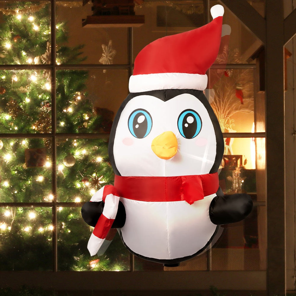 Santaco Christmas Inflatable Lighted 0.9M Xmas Penguin Garden Outdoor Decoration Fast shipping On sale