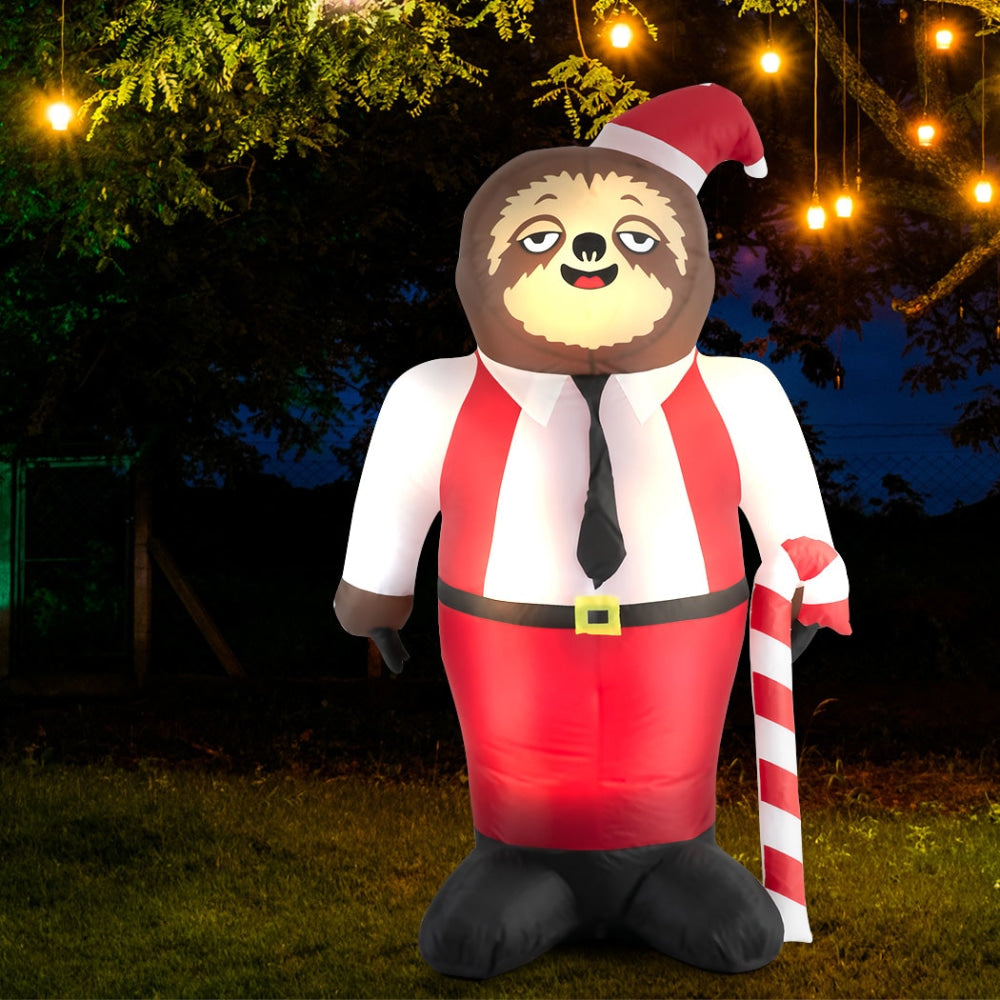 Santaco Christmas Inflatable Sloth 1.8M Xmas Party Decoration LED Lights Outdoor Fast shipping On sale