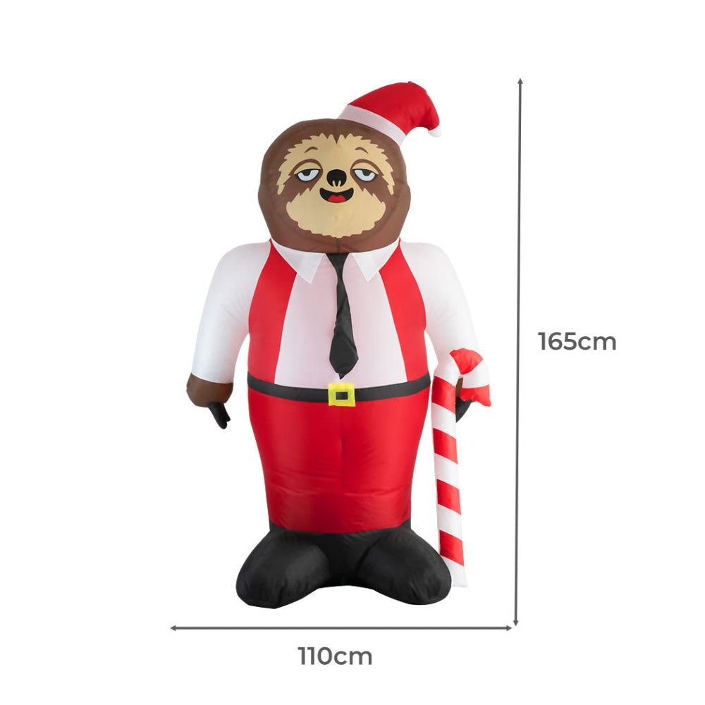 Santaco Christmas Inflatable Sloth 1.8M Xmas Party Decoration LED Lights Outdoor Fast shipping On sale