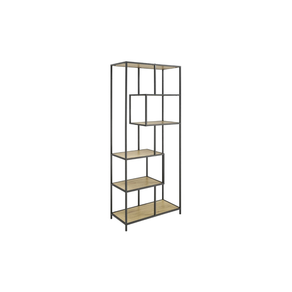 Seaford 5-Tier Bookshelf Display Shelf Bookcase Wild Oak Fast shipping On sale
