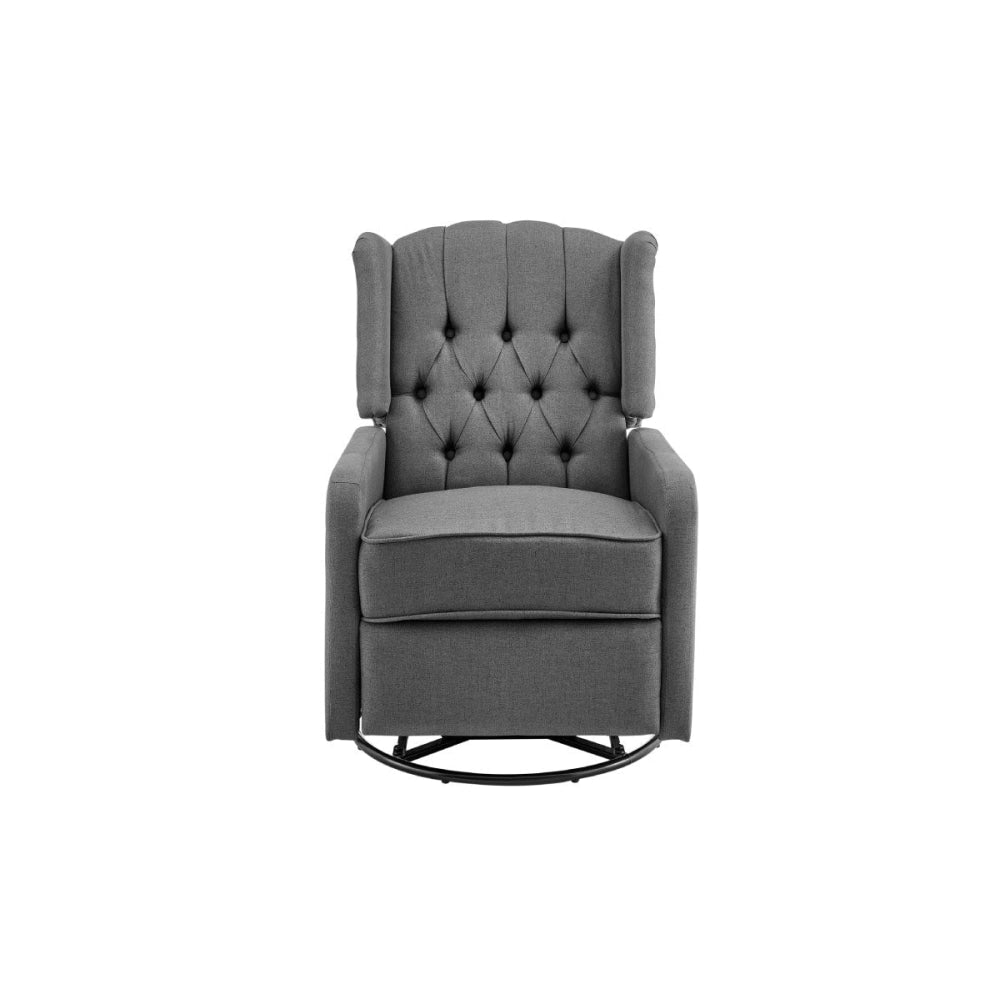 Seattle Fabric Swivel Recliner Accent Relaxing Lounge Chair Light Grey Fast shipping On sale