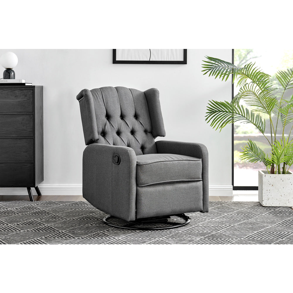 Seattle Fabric Swivel Recliner Accent Relaxing Lounge Chair Fast shipping On sale