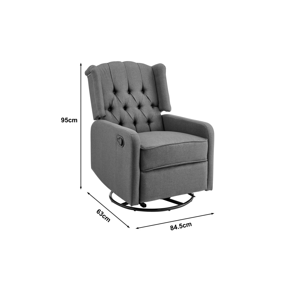 Seattle Fabric Swivel Recliner Accent Relaxing Lounge Chair Fast shipping On sale
