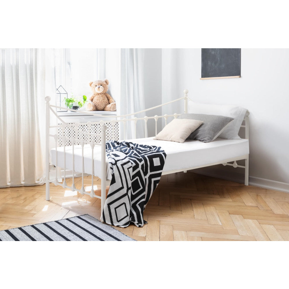 Seattle Metal Day Bed Frame White Kids Furniture Fast shipping On sale
