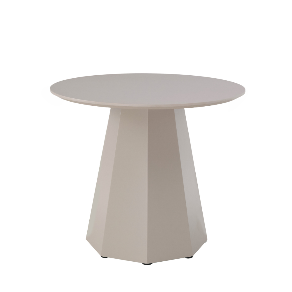 Sefina Modern Round Wooden Kitchen Dining Table 90cm Putty Fast shipping On sale