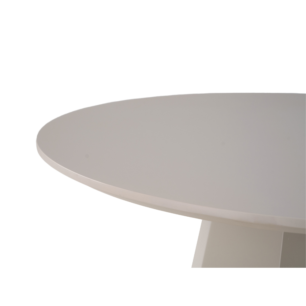 Sefina Modern Round Wooden Kitchen Dining Table 90cm Putty Fast shipping On sale