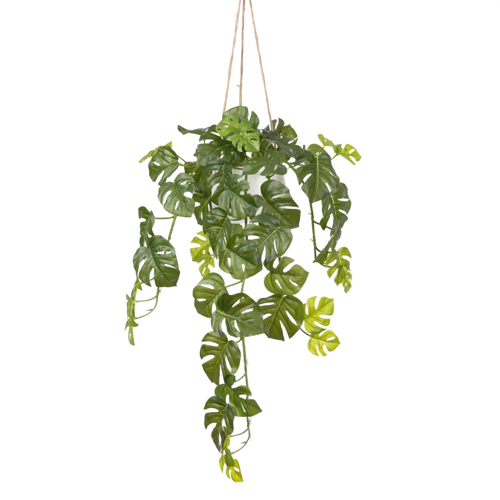 Sellum Philo Artificial Fake Plant Decorative Arrangement 85cm In Hanging Planter Green Fast shipping On sale