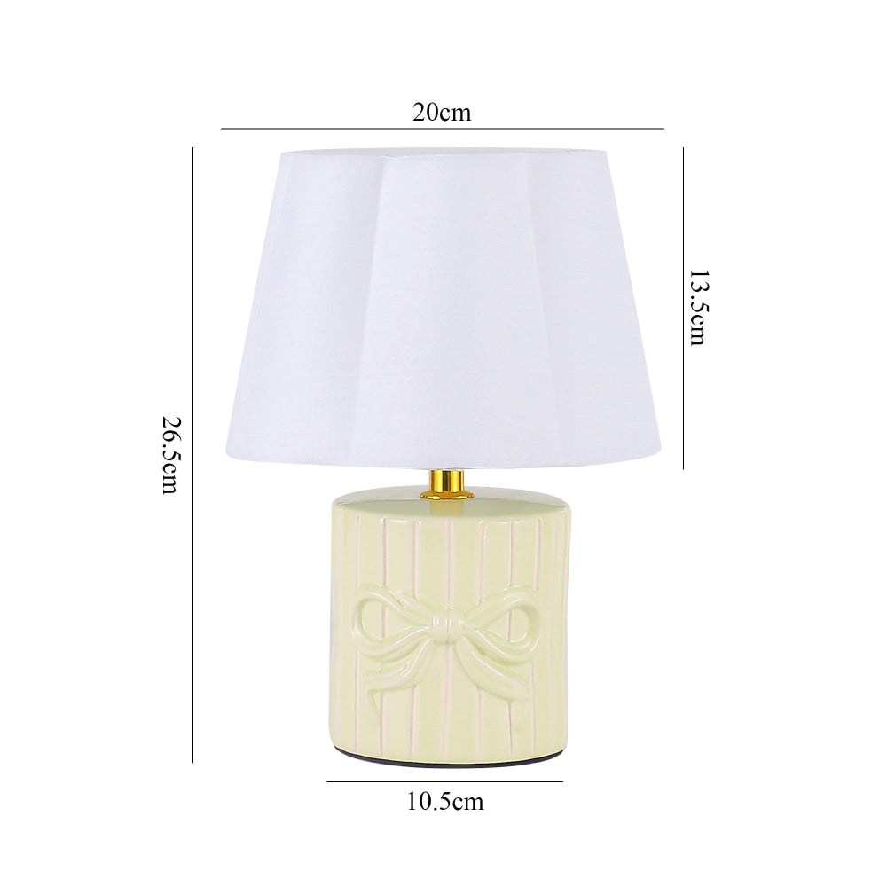 Continuous Ribbed Ribbon Desk Lamp Momentous Living - Seraphina Ribbon Bow Ceramic Table Desk Lamp Light ...